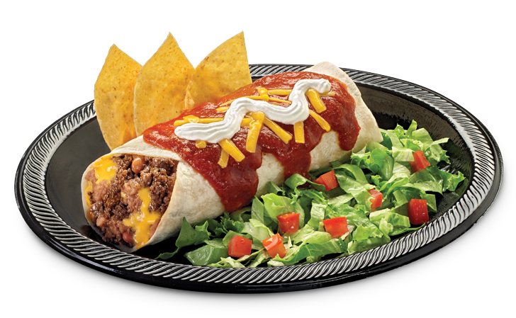 Taco Time Burrito and chips